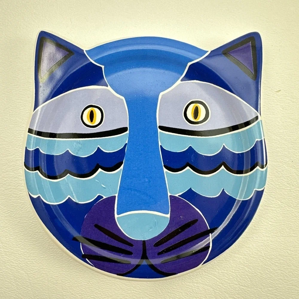 Cat Drink Coasters Ceramic Modern Vibrant Colors 4